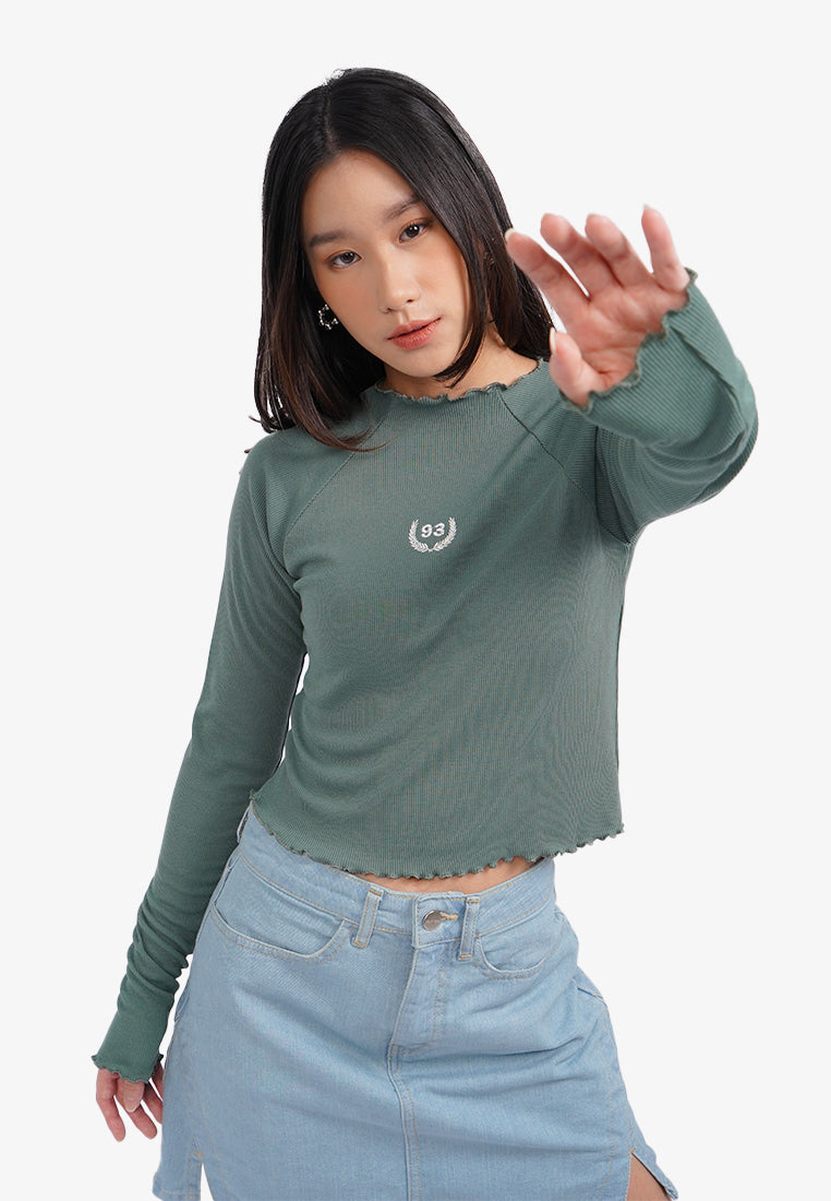 Long Sleeve Ribbed Top