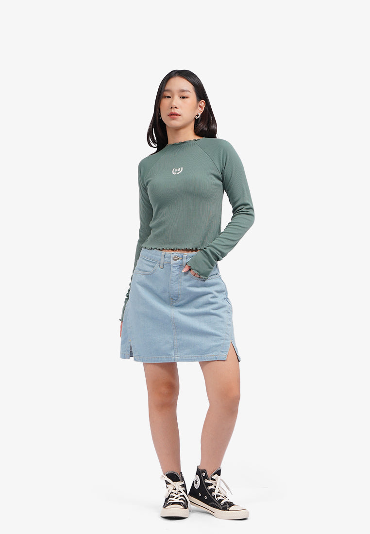 Long Sleeve Ribbed Top