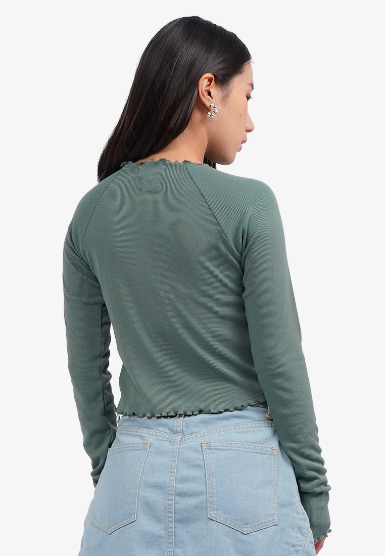 Long Sleeve Ribbed Top