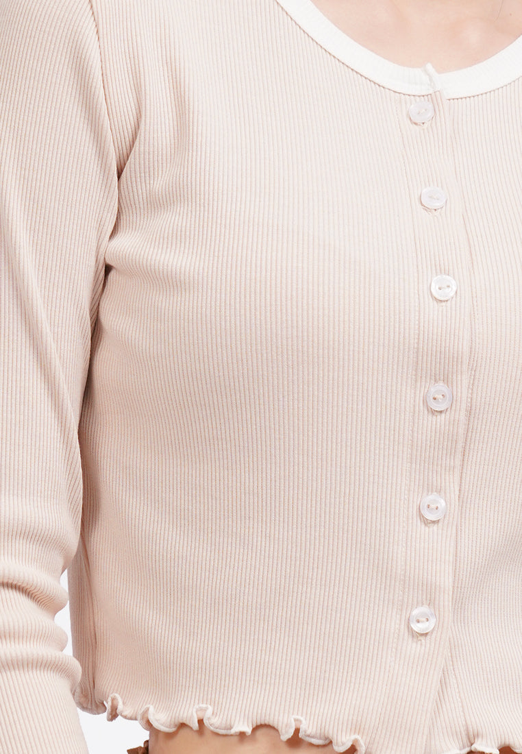 Button Up Long Sleeve Top