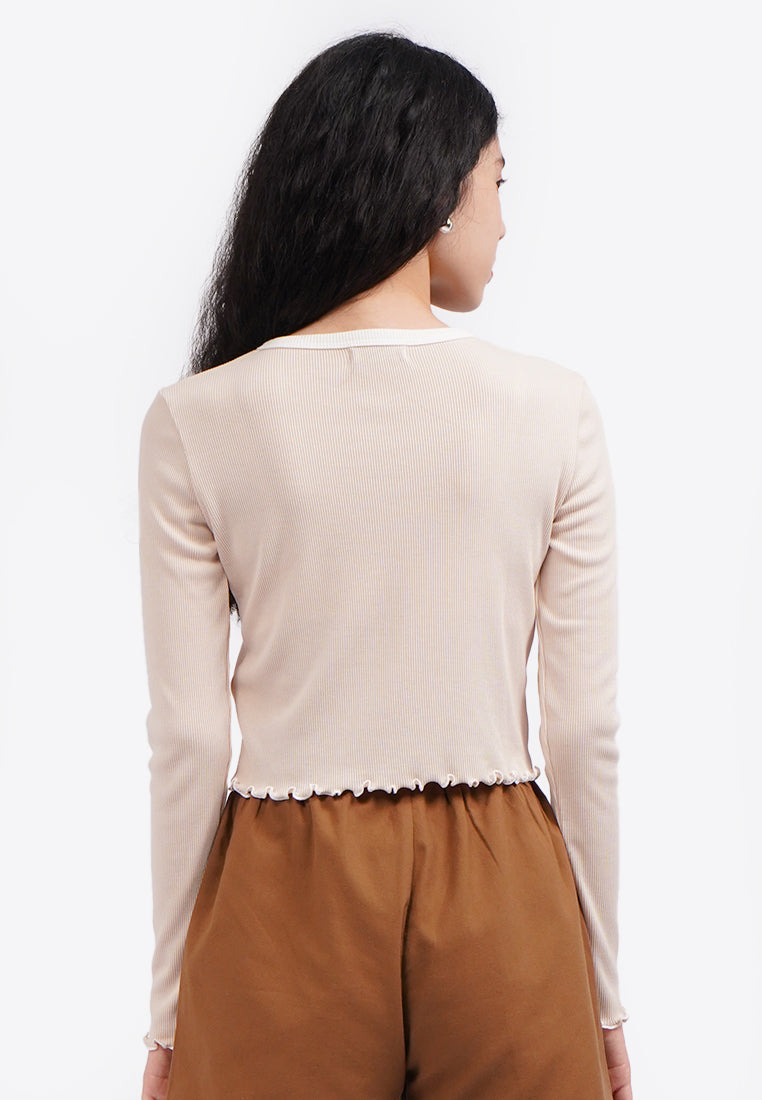 Button Up Long Sleeve Top