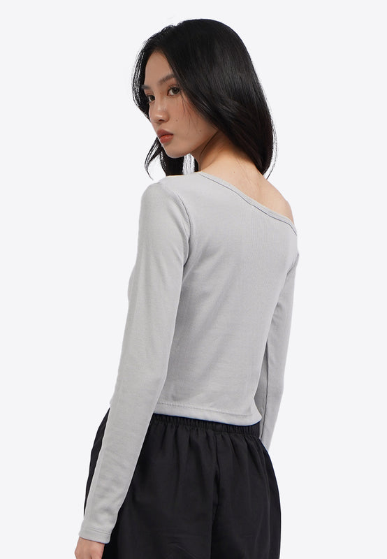 Asymmetric Long Sleeve Top
