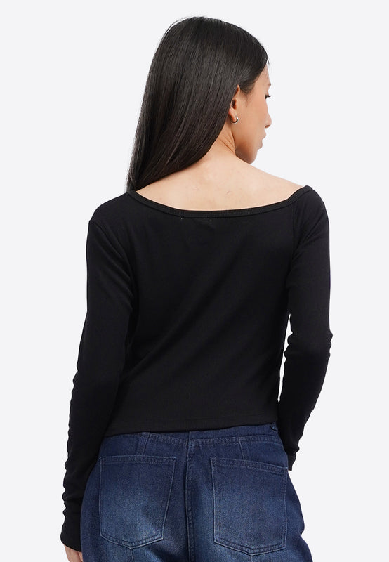 Asymmetric Long Sleeve Top