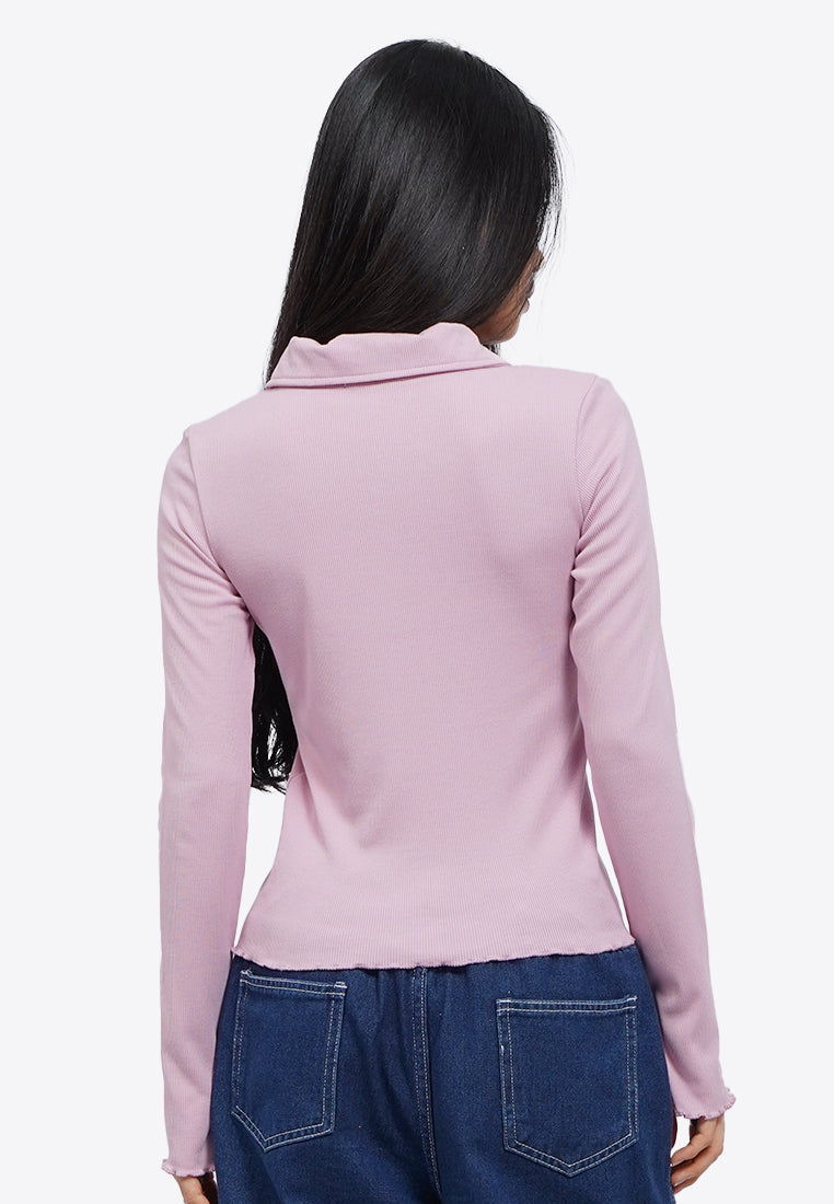 Button Up Long Sleeve Top