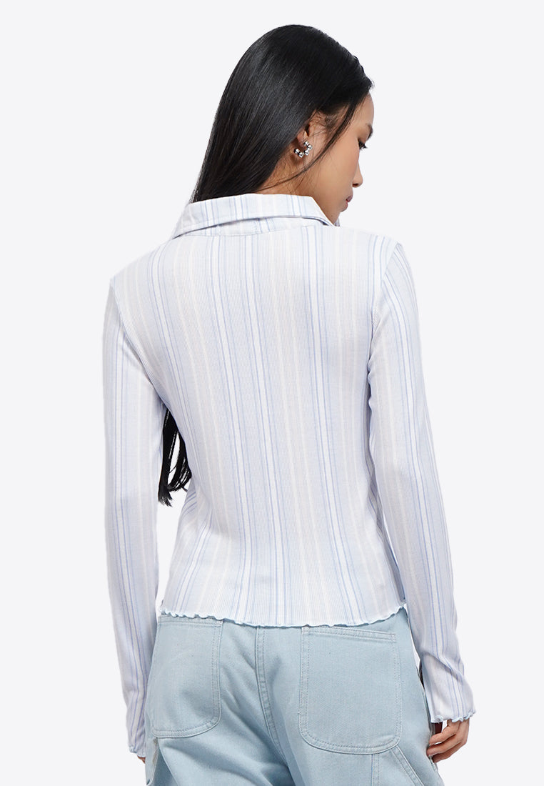 Button Up Long Sleeve Top