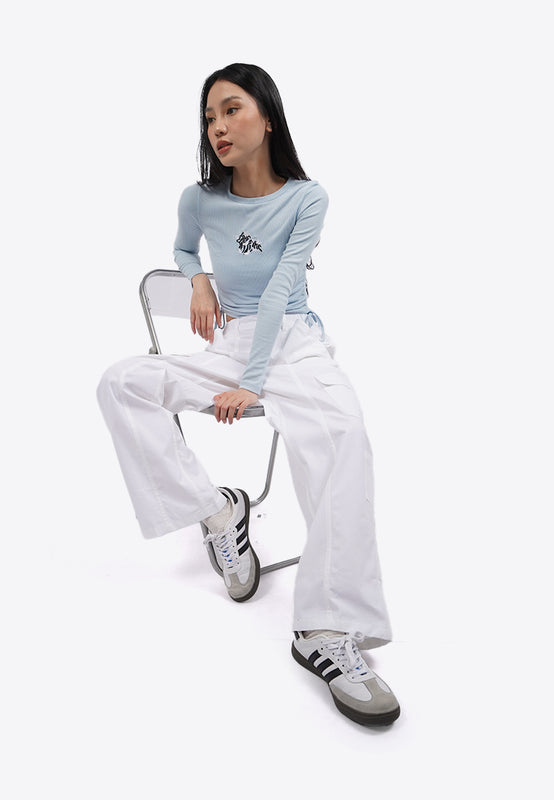 Long Sleeve Top with Side Drawstring