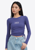 Long Sleeve Top with Side Drawstring