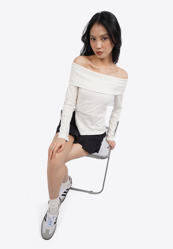 Off Shoulder Long Sleeve Top