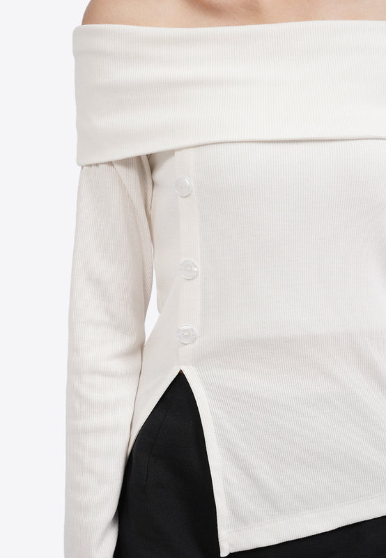 Off Shoulder Long Sleeve Top