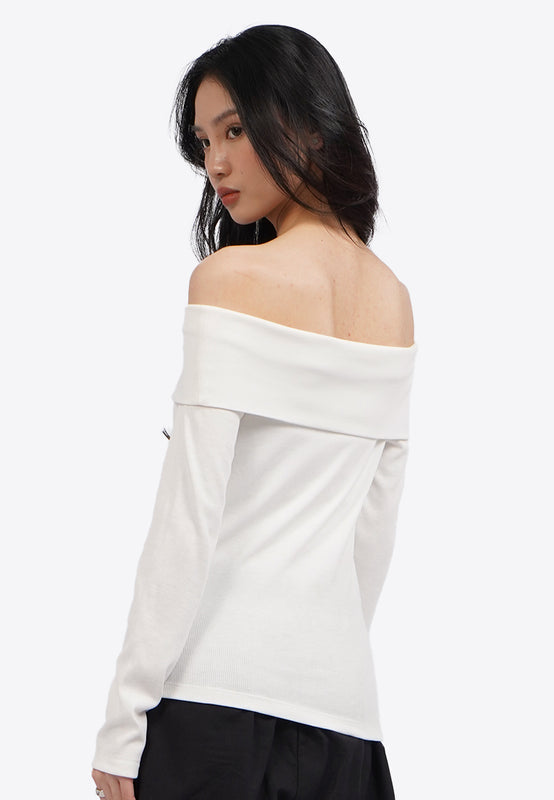 Off Shoulder Long Sleeve Top
