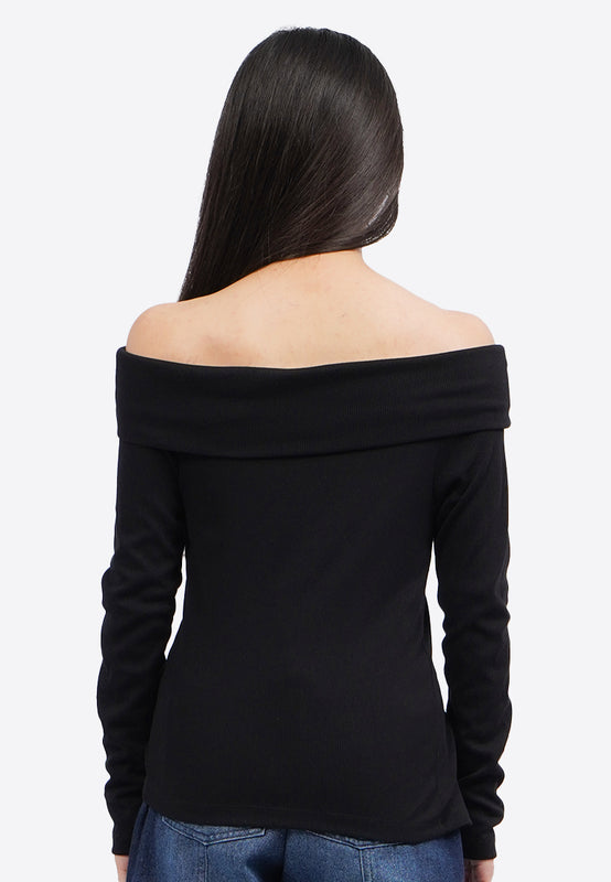 Off Shoulder Long Sleeve Top