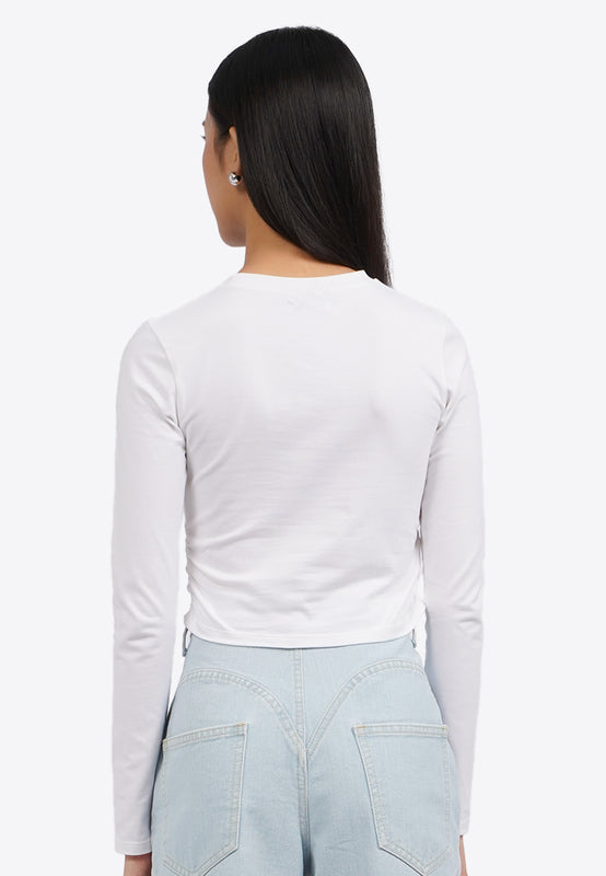 Side Ruched Long Sleeve Top