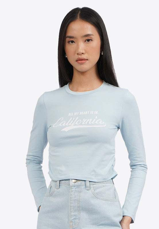 Side Ruched Long Sleeve Top