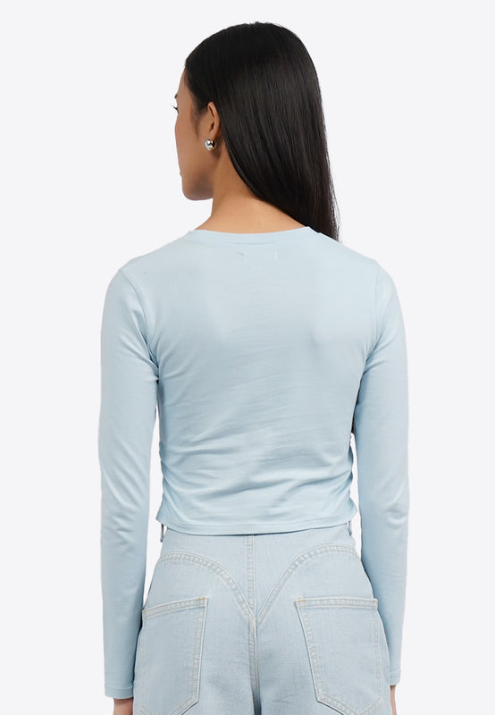 Side Ruched Long Sleeve Top