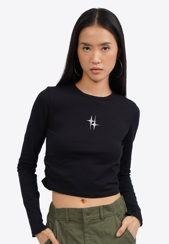 Long Sleeve Top with Side Ruched