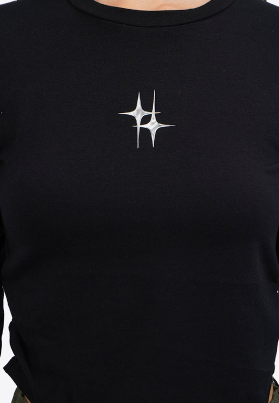 Long Sleeve Top with Side Ruched