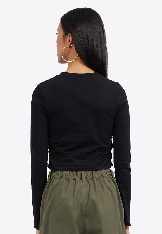 Long Sleeve Top with Side Ruched