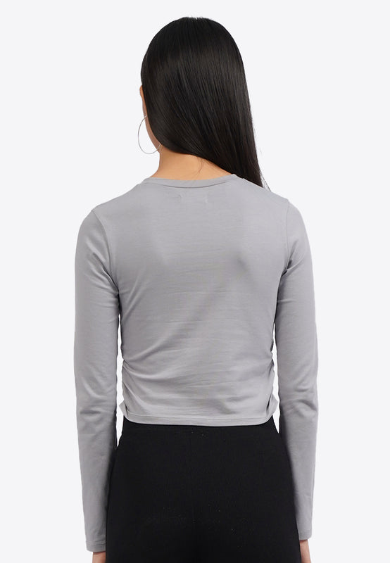 Long Sleeve Top with Side Ruched