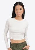 Long Sleeve Top with Side Ruched
