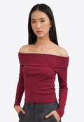 Long Sleeve Off Shoulder Top