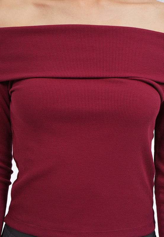 Long Sleeve Off Shoulder Top