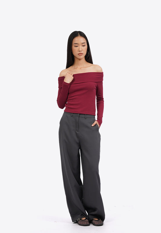 Long Sleeve Off Shoulder Top