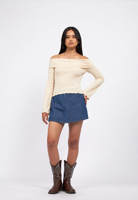 Bell Sleeve Off Shoulder Top