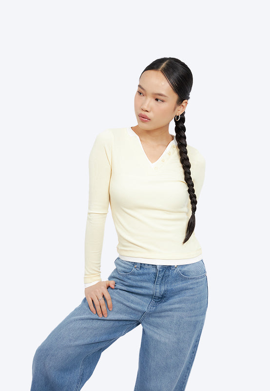 Double Layer Long Sleeve Top