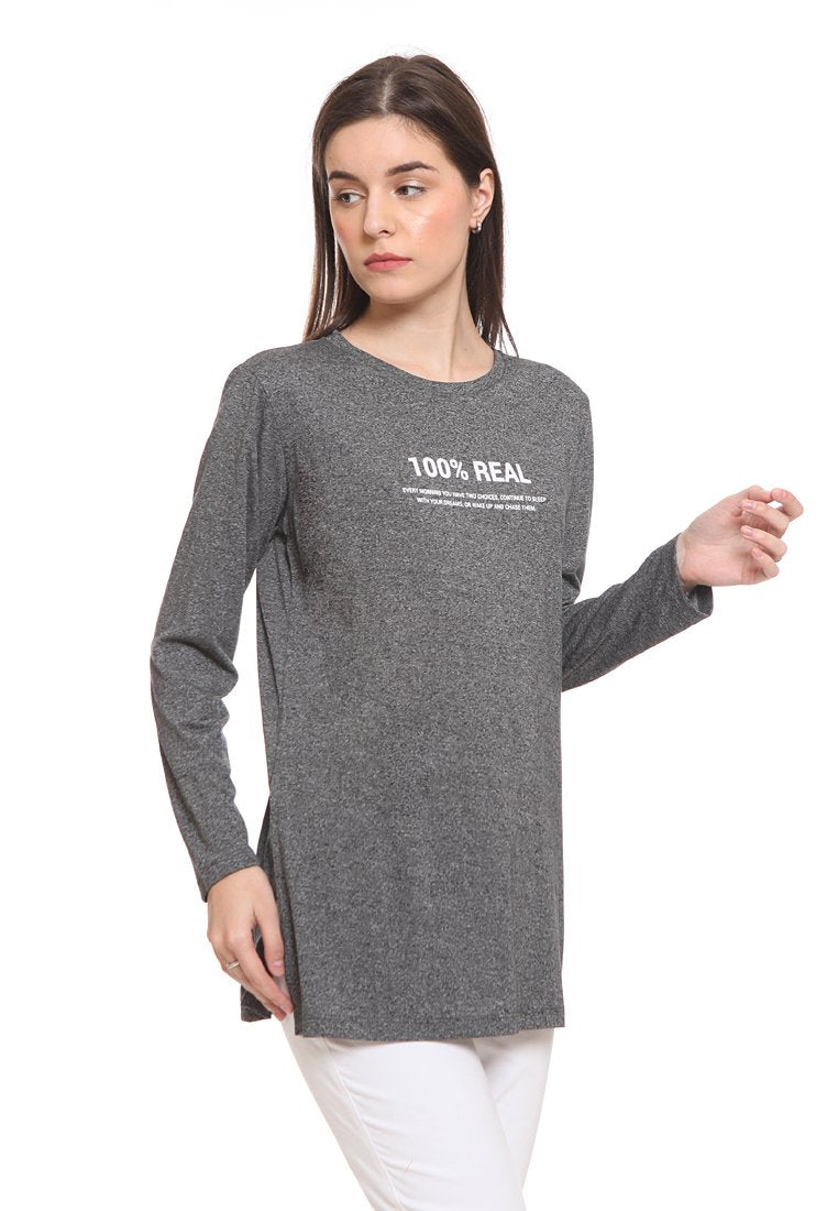 Long Loose Tshirt With Side Slit