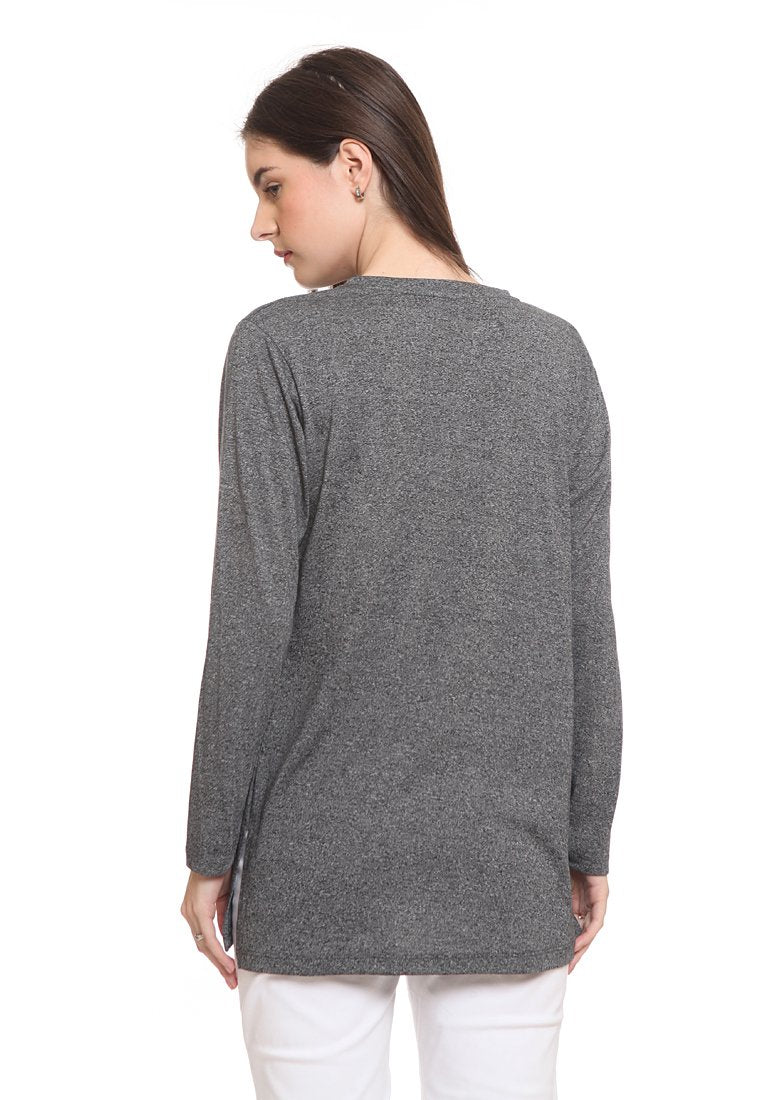 Long Loose Tshirt With Side Slit