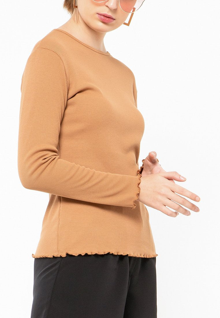 Rib Long Sleeve T-Shirt