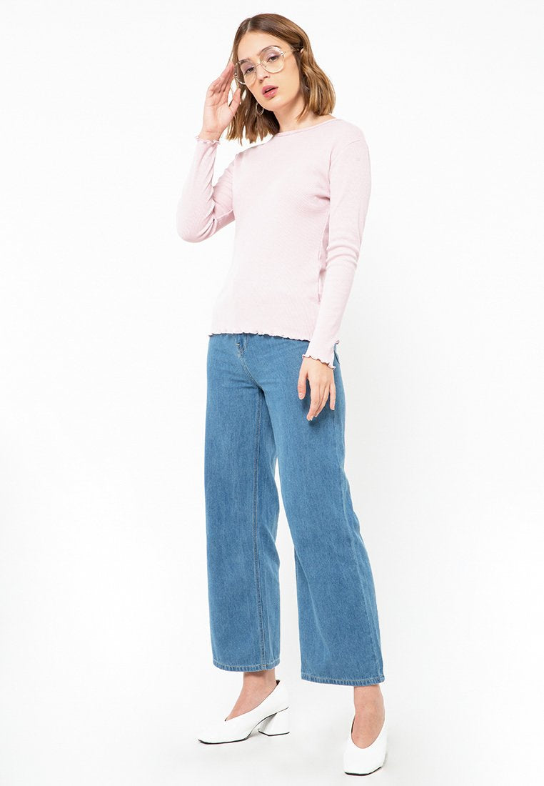 Rib Long Sleeve T-Shirt