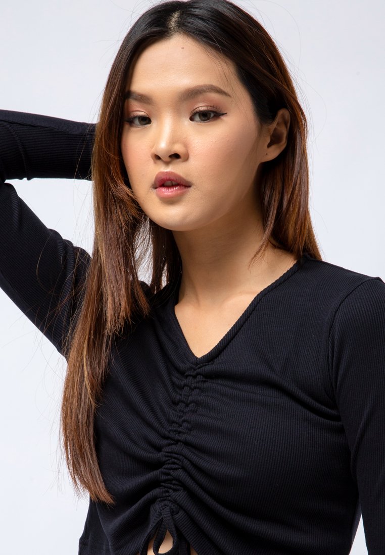 Ruched Long Sleeve Top