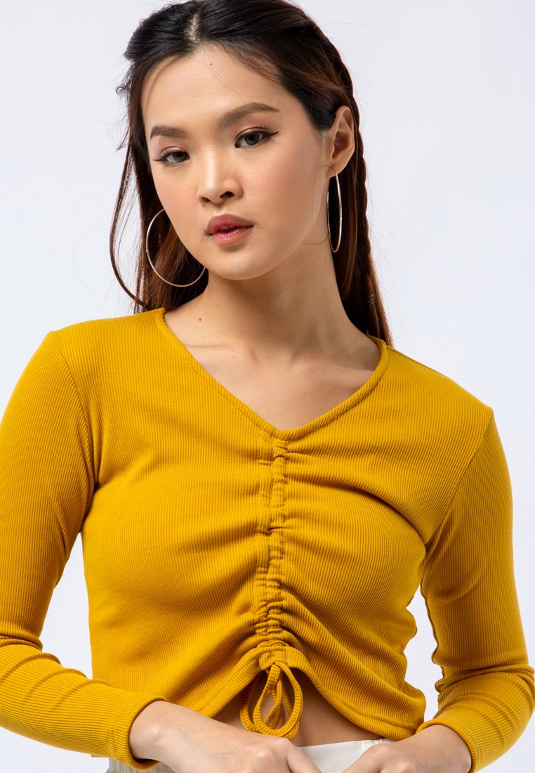 Ruched Long Sleeve Top