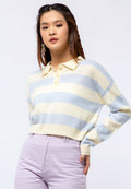 Striped Long Sleeve Polo Shirt