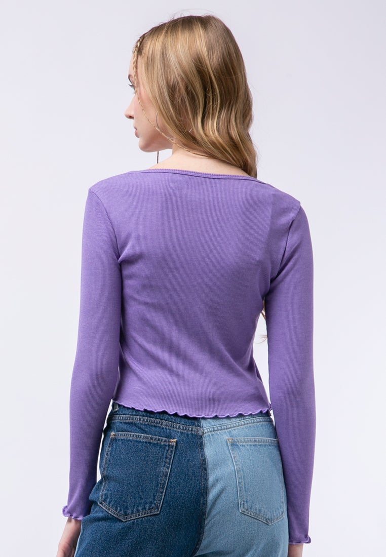 Crop Rib Cardigan