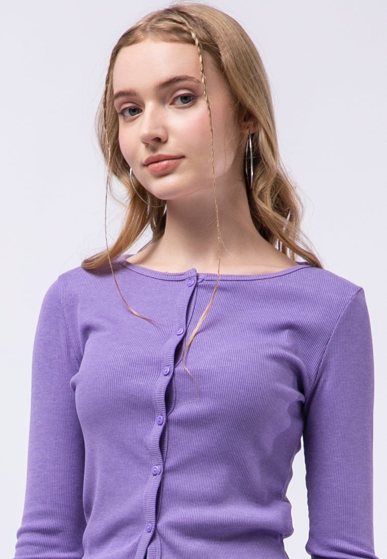 Crop Rib Cardigan