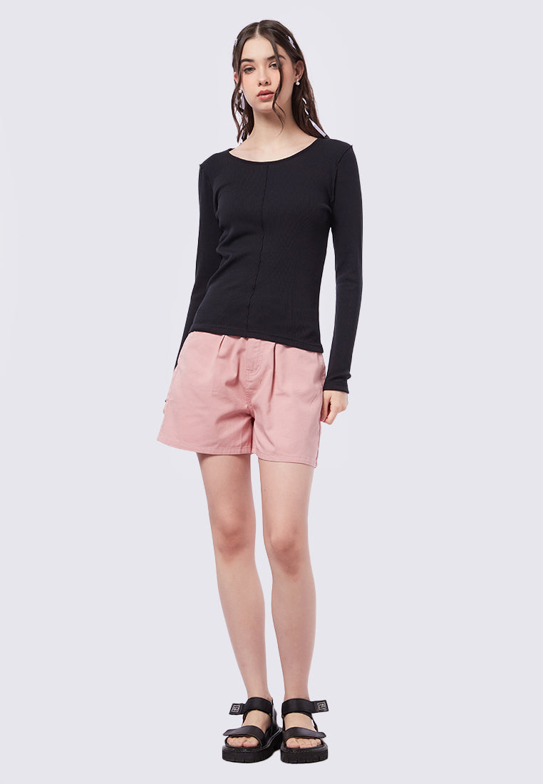 Overlocked Long Sleeve Top