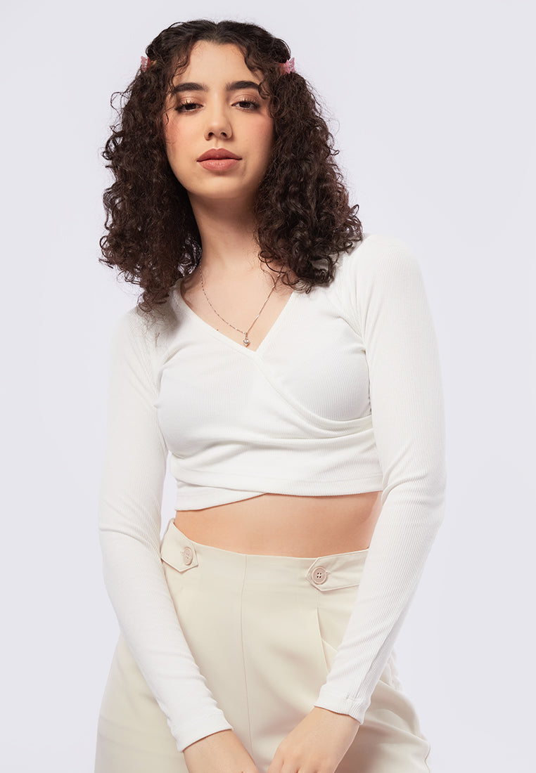 Long Sleeve Wrap Top