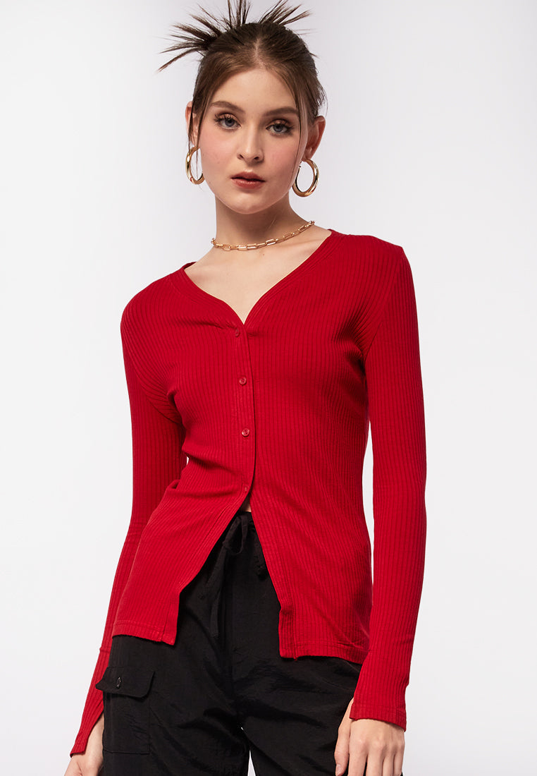 Long Sleeve Ribbed Top