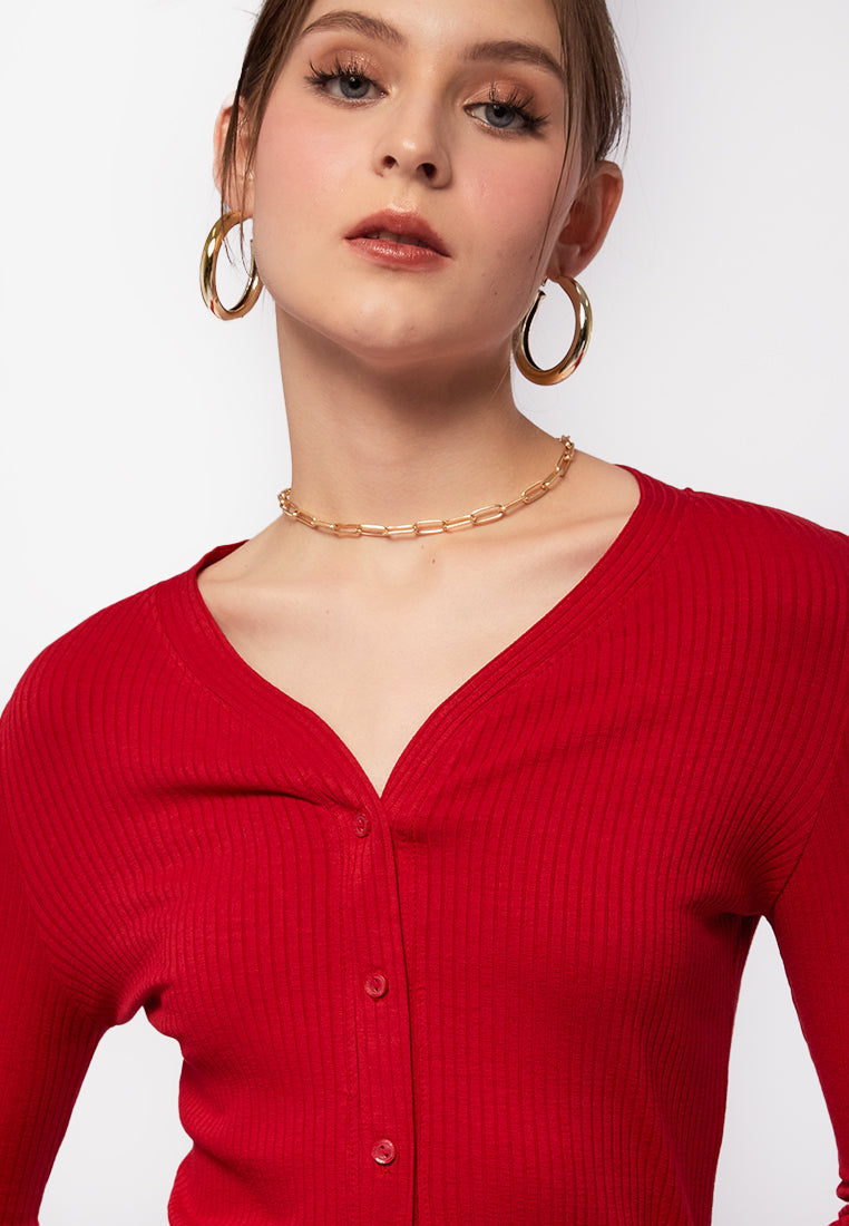 Long Sleeve Ribbed Top