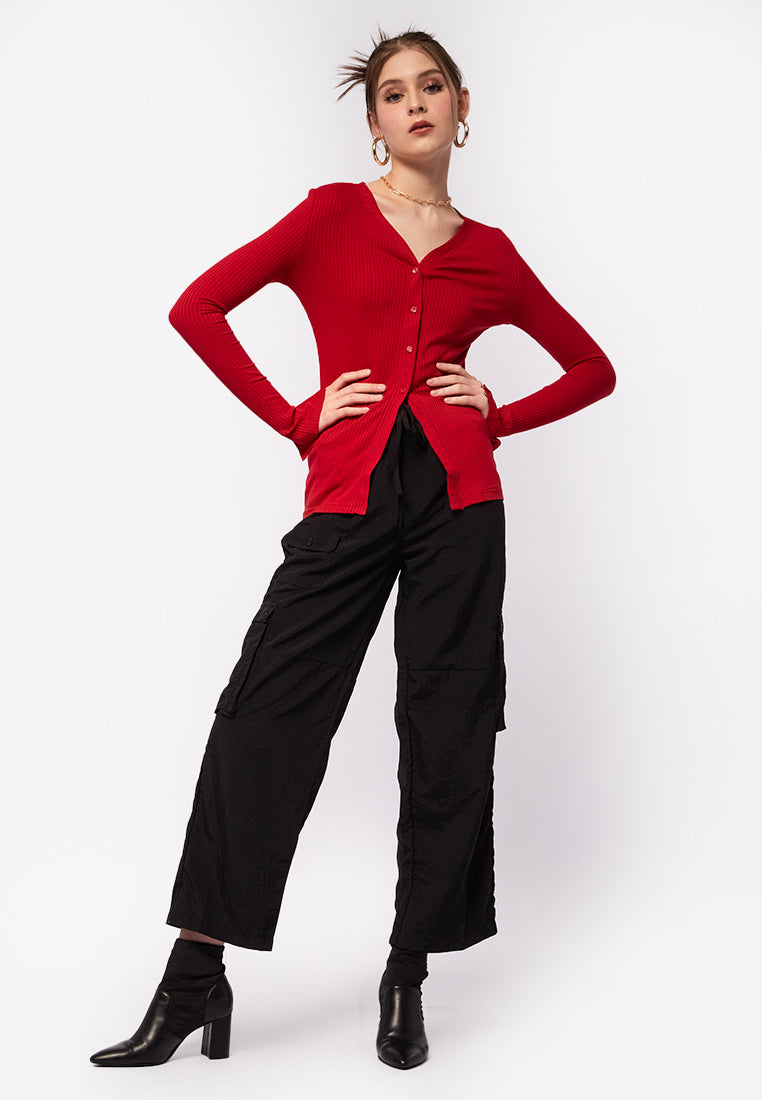 Long Sleeve Ribbed Top