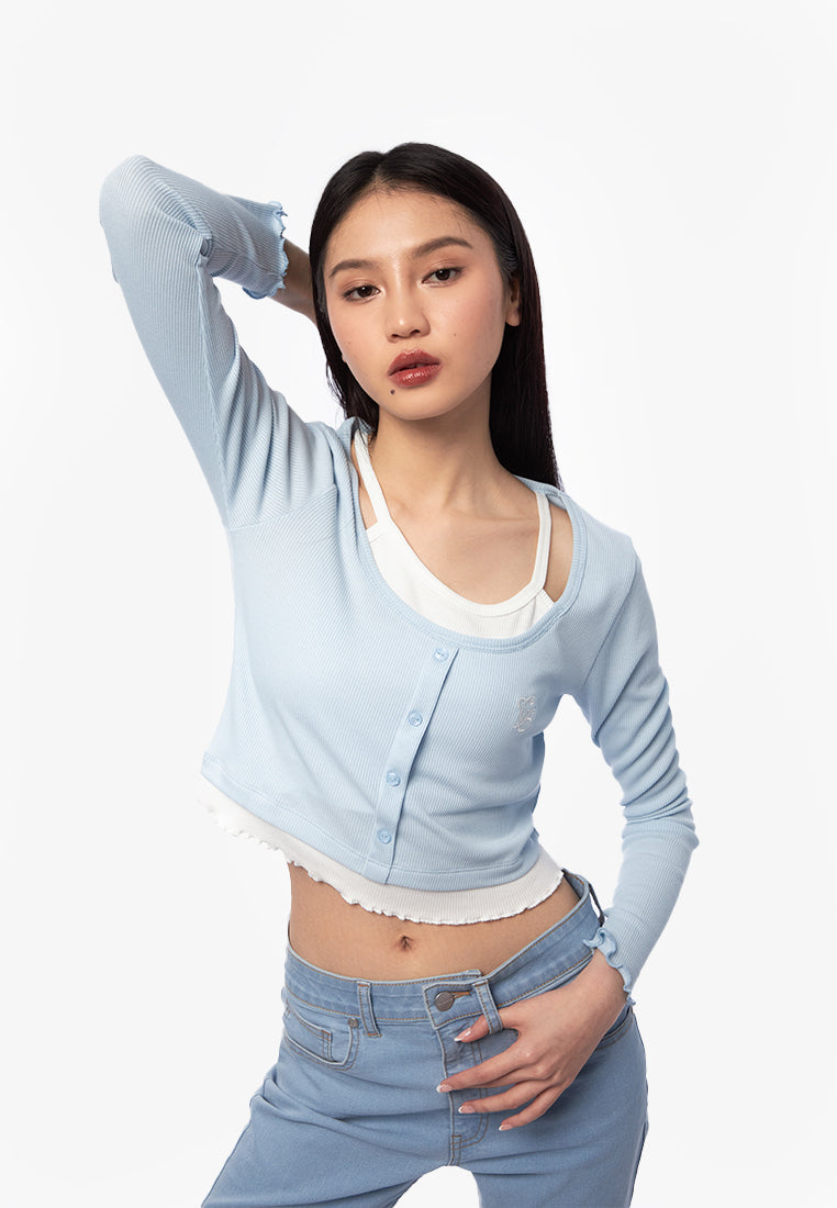 Double Layered Long Sleeve Top