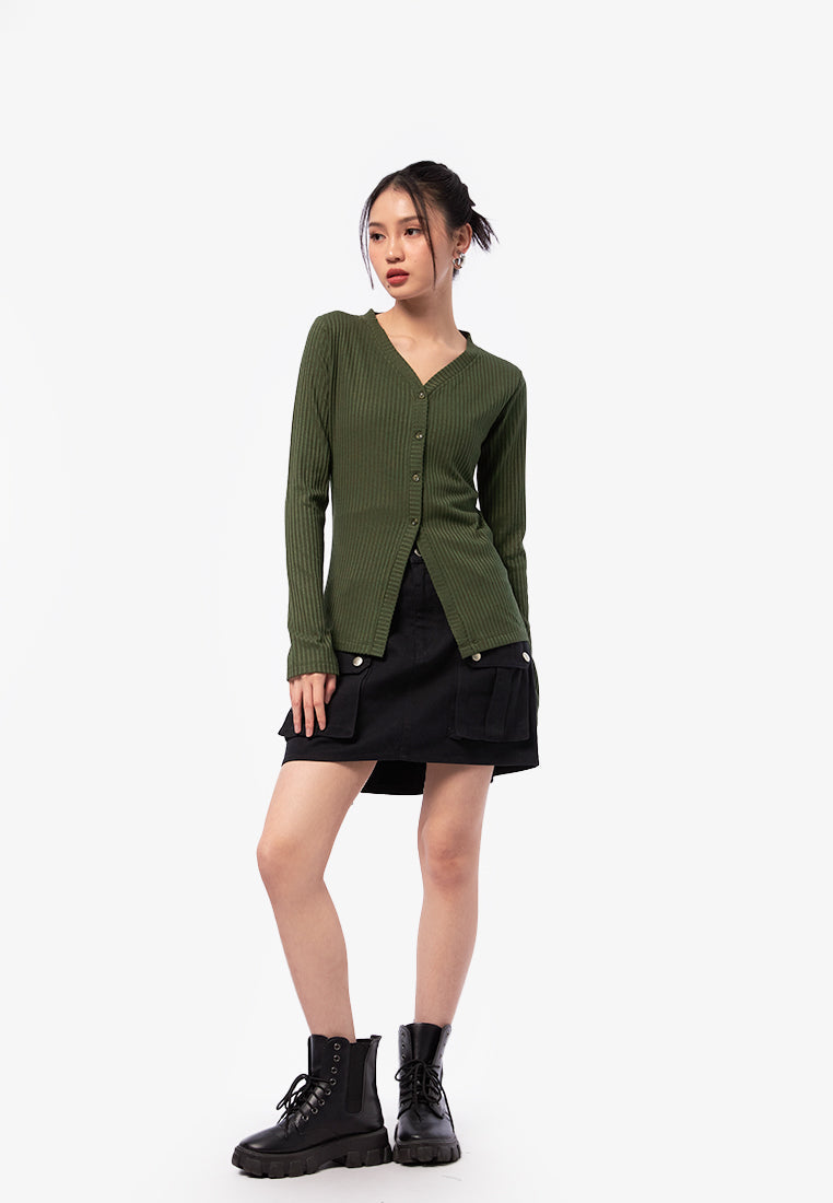 Long Sleeve Rib Top