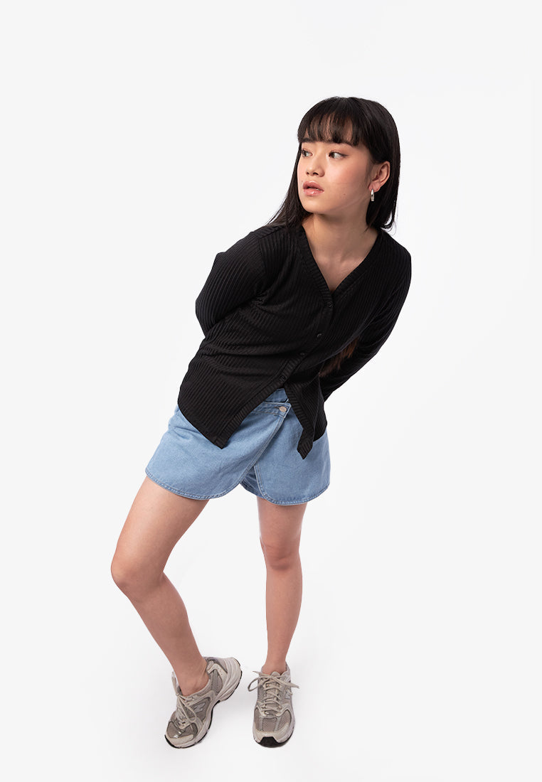 Long Sleeve Rib Top