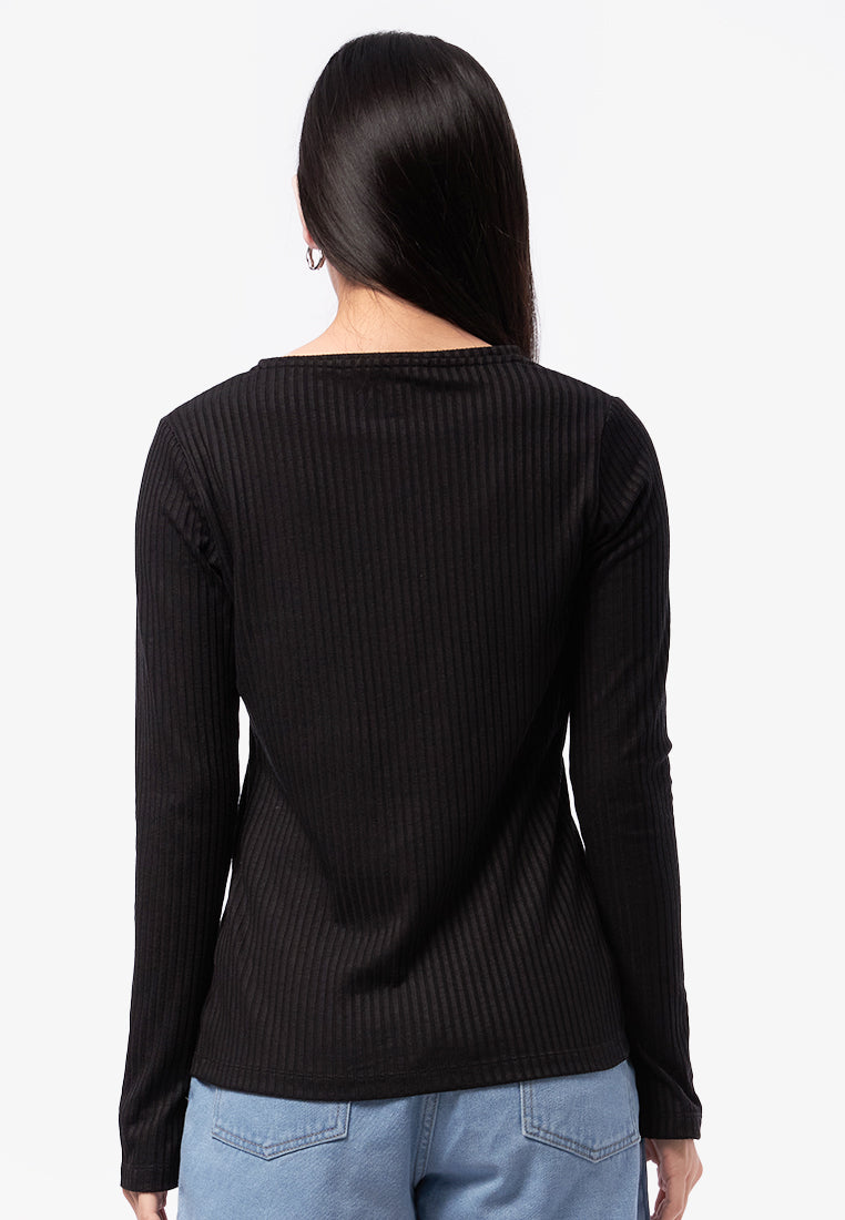 Long Sleeve Rib Top