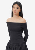 Off Shoulder Long Sleeve Top