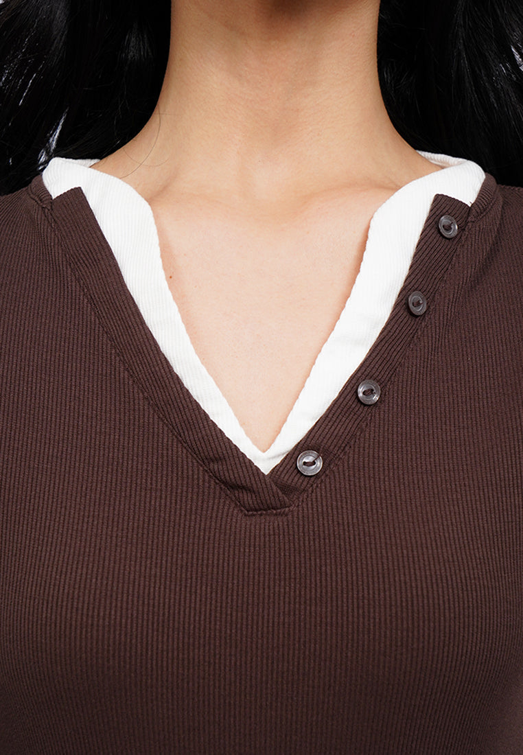 Double Layer Long Sleeve Top