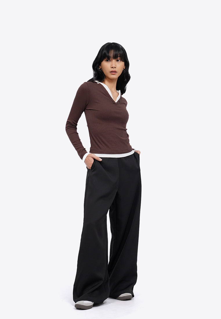Double Layer Long Sleeve Top