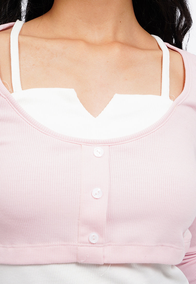 Double Layered Long Sleeve Top